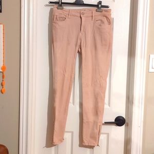 Mavi jeans, woman's size 30, pink Adriana mid-rise, super skinny, ankle zip